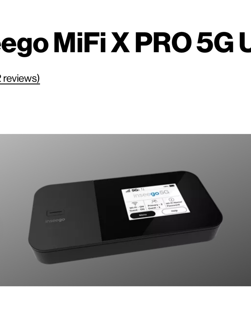 Inseego MiFi X PRO 5G USB Mobile Hotspot - Black